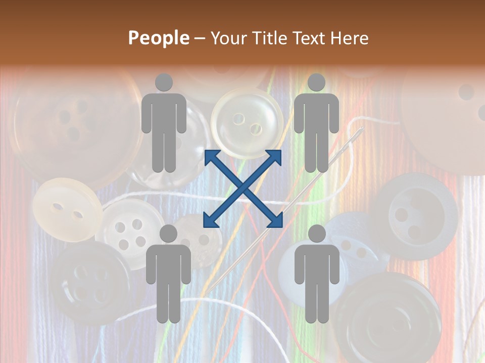 Scattered String Sewing PowerPoint Template