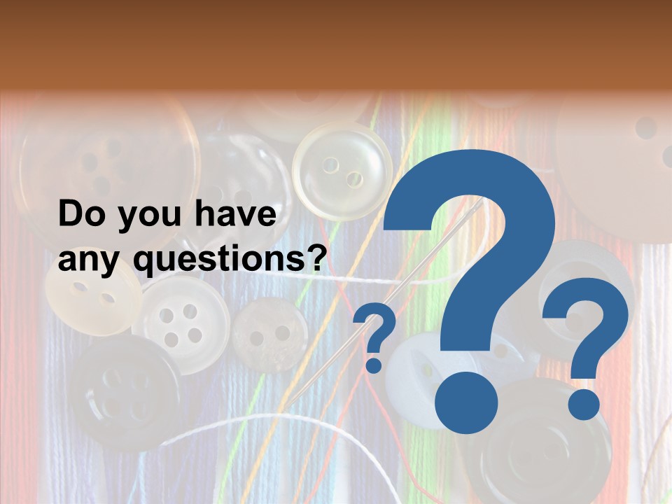 Scattered String Sewing PowerPoint Template