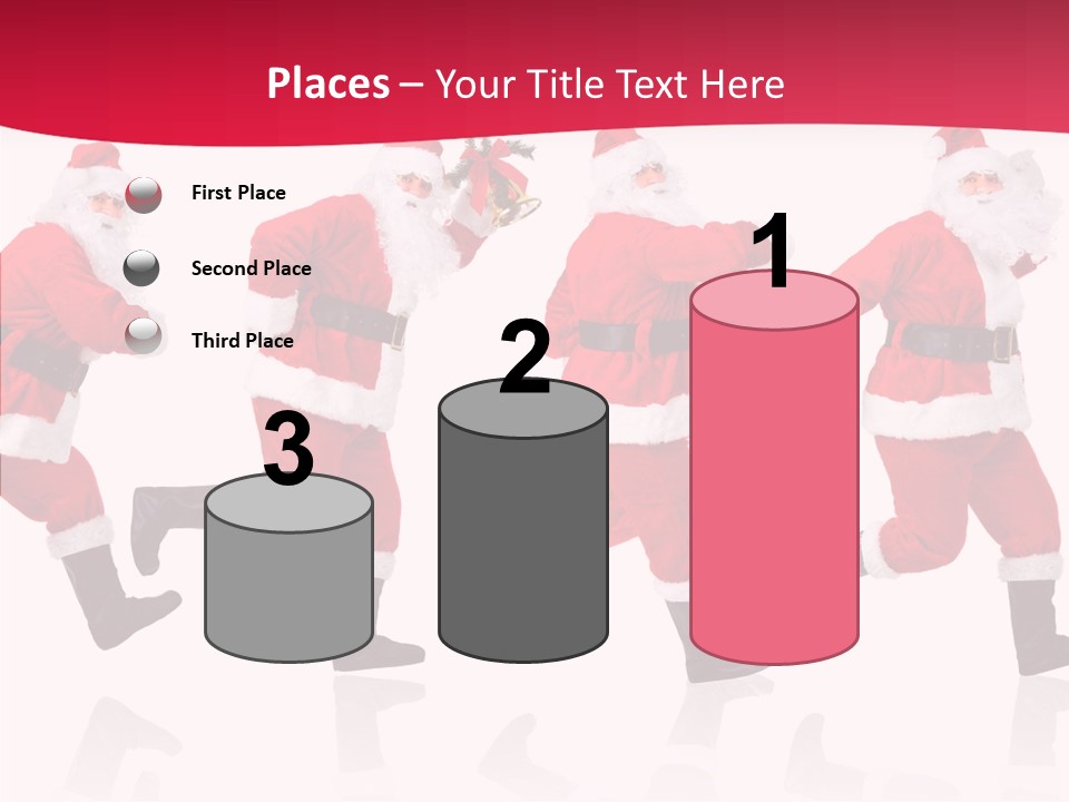 Isolate Santa Clock PowerPoint Template