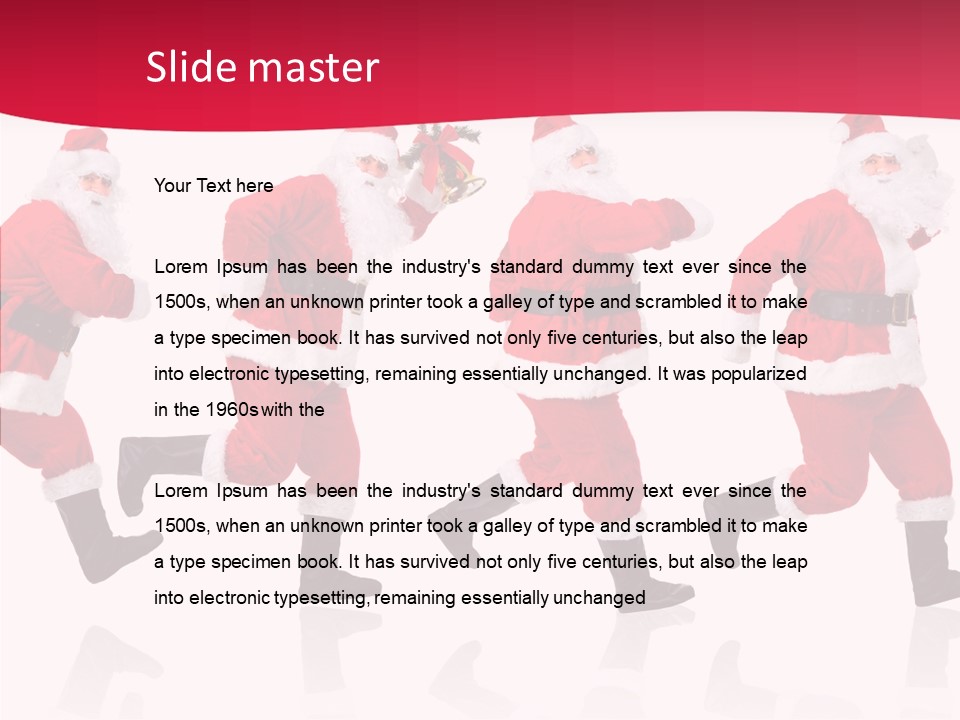 Isolate Santa Clock PowerPoint Template