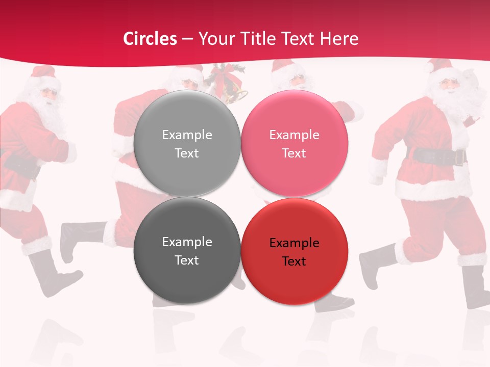 Isolate Santa Clock PowerPoint Template