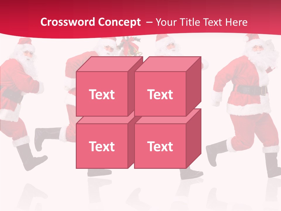 Isolate Santa Clock PowerPoint Template
