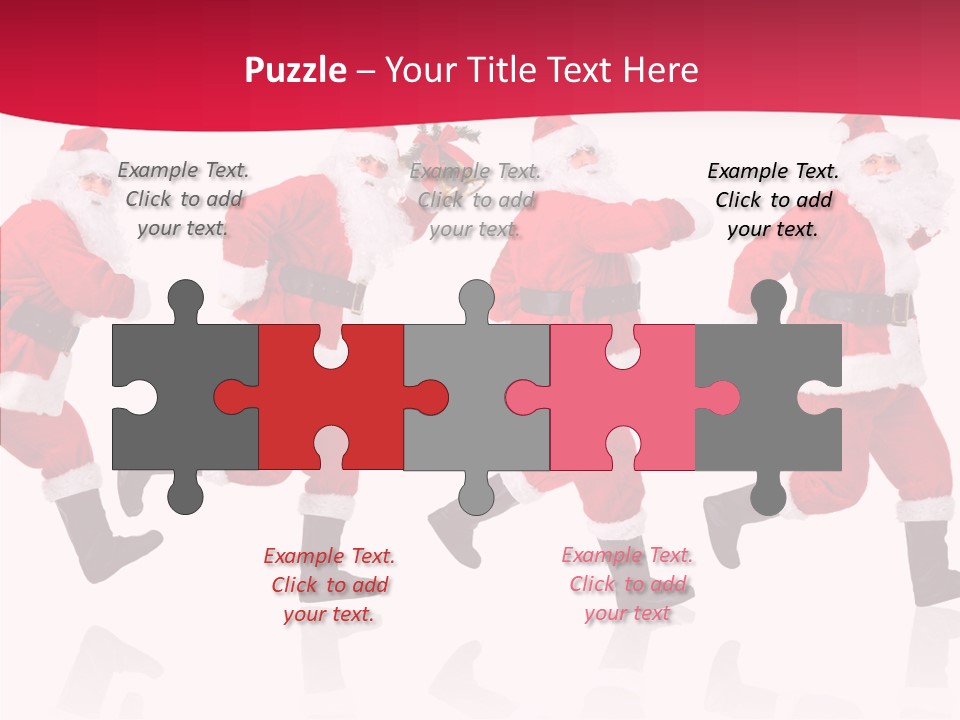 Isolate Santa Clock PowerPoint Template