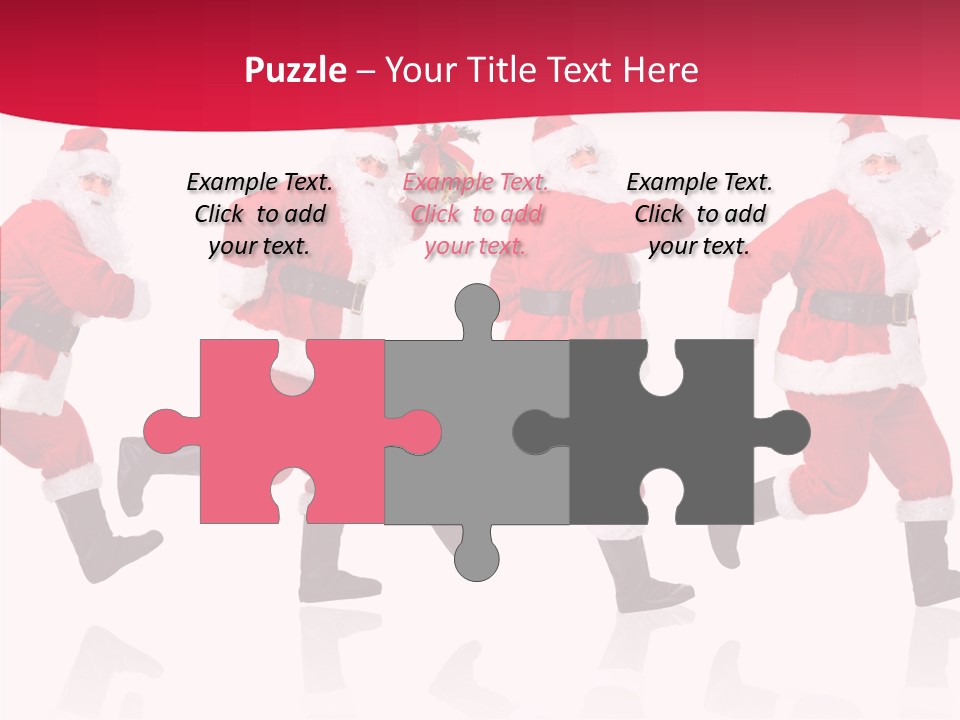 Isolate Santa Clock PowerPoint Template