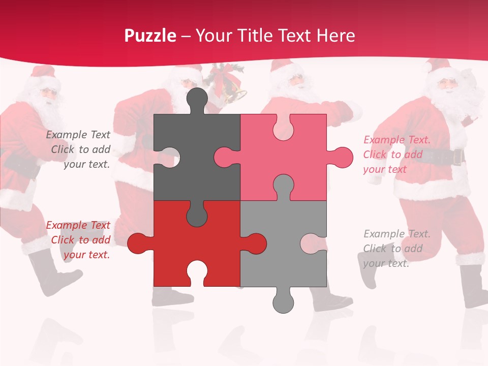 Isolate Santa Clock PowerPoint Template