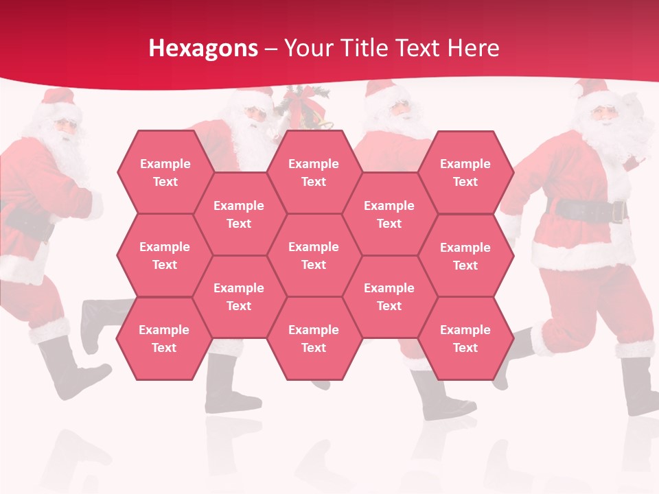 Isolate Santa Clock PowerPoint Template