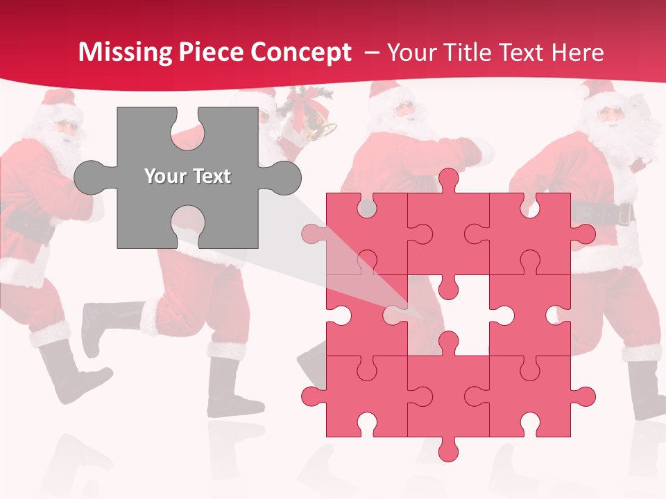 Isolate Santa Clock PowerPoint Template