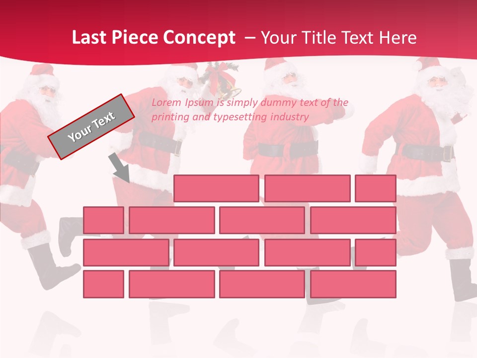 Isolate Santa Clock PowerPoint Template