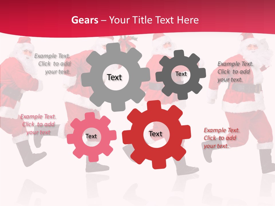 Isolate Santa Clock PowerPoint Template