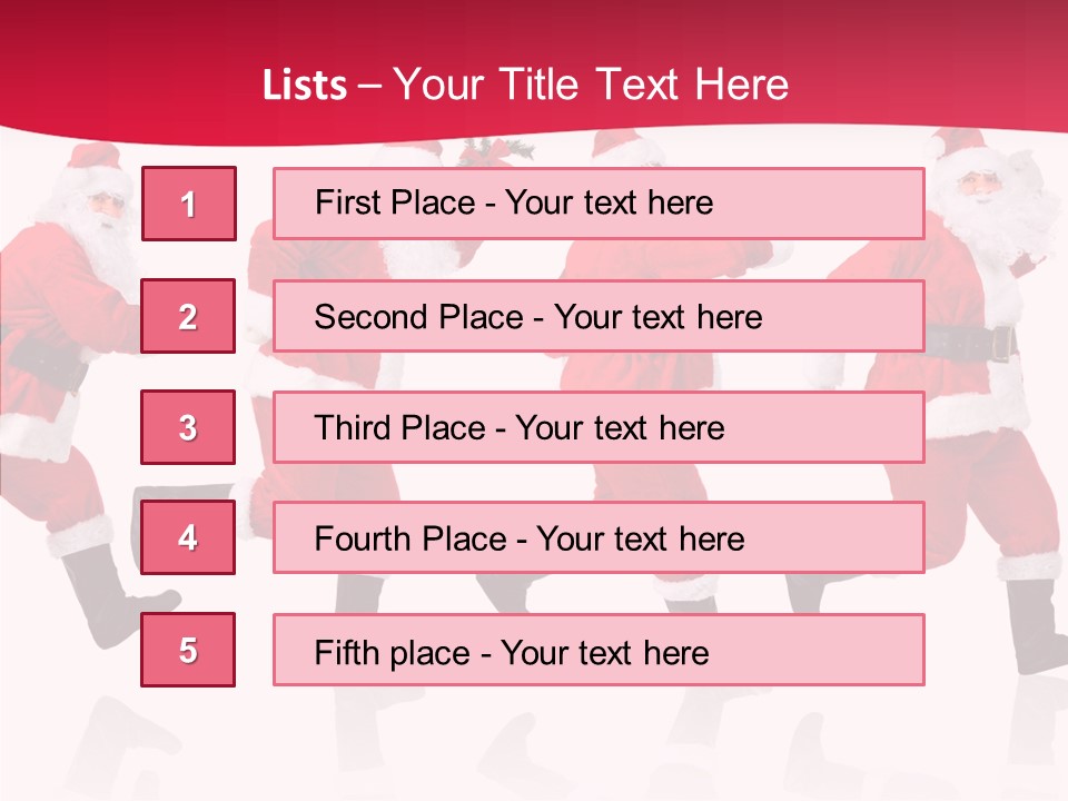 Isolate Santa Clock PowerPoint Template