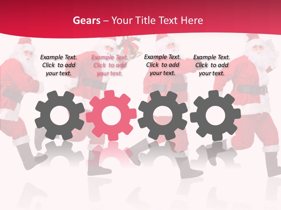 Isolate Santa Clock PowerPoint Template