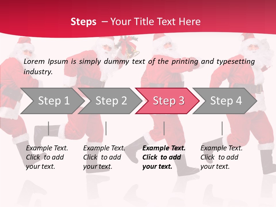 Isolate Santa Clock PowerPoint Template