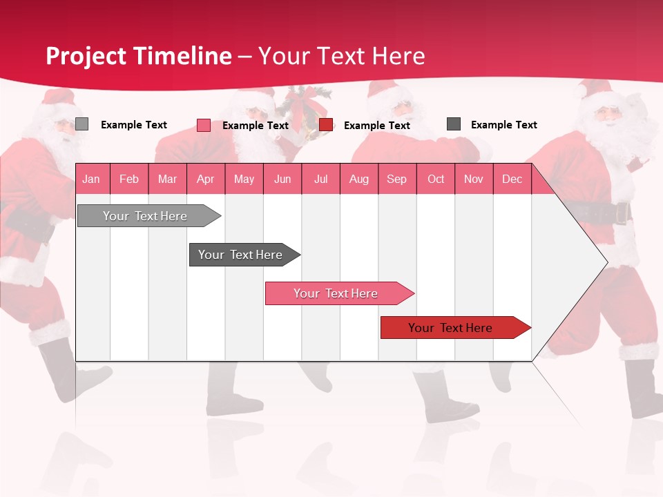 Isolate Santa Clock PowerPoint Template