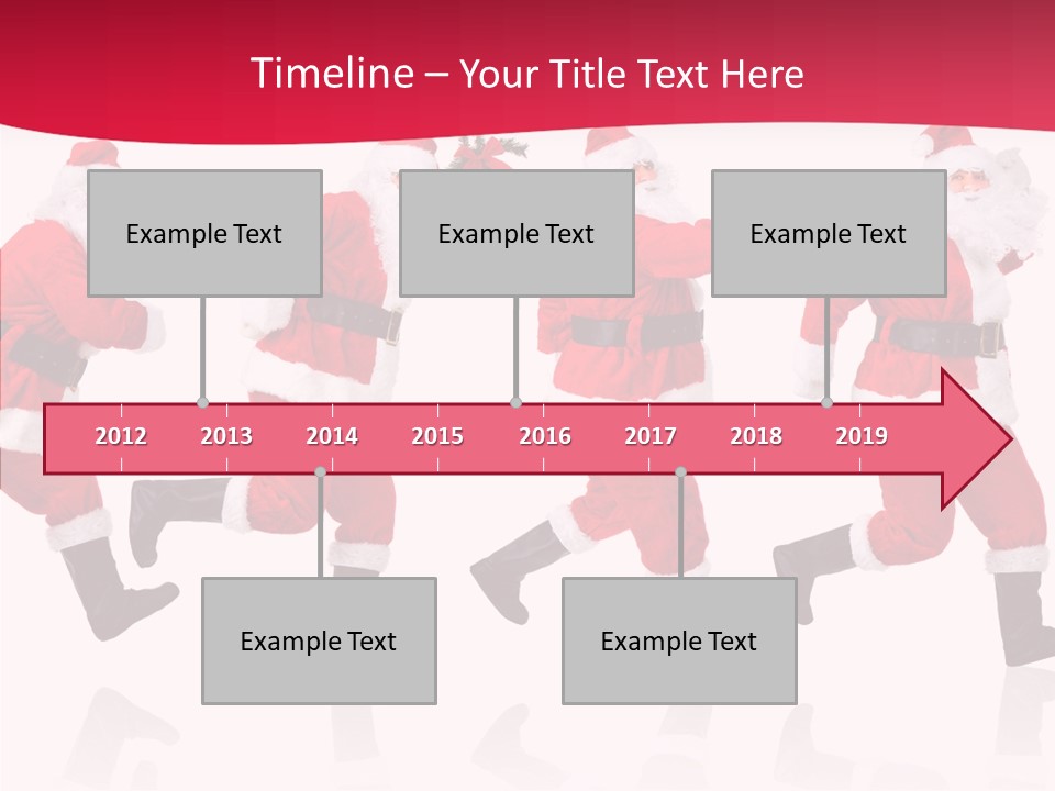 Isolate Santa Clock PowerPoint Template