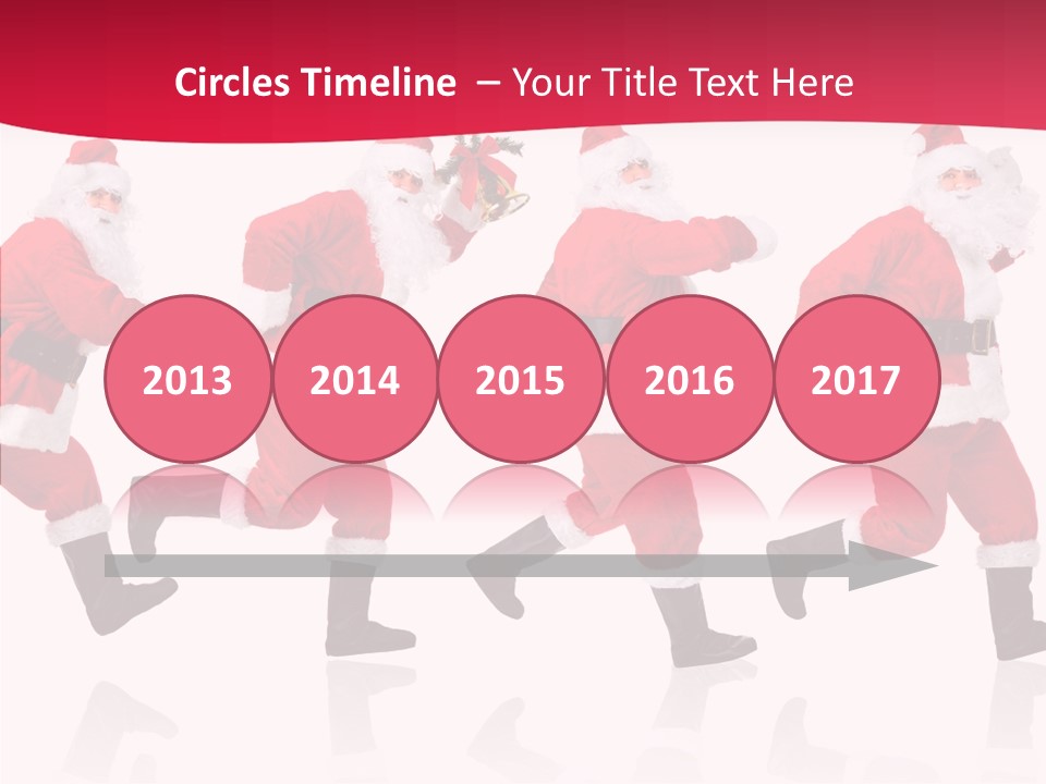 Isolate Santa Clock PowerPoint Template