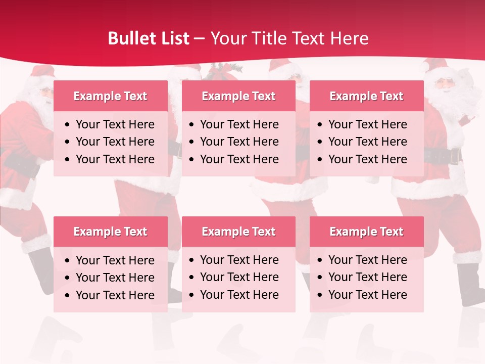Isolate Santa Clock PowerPoint Template