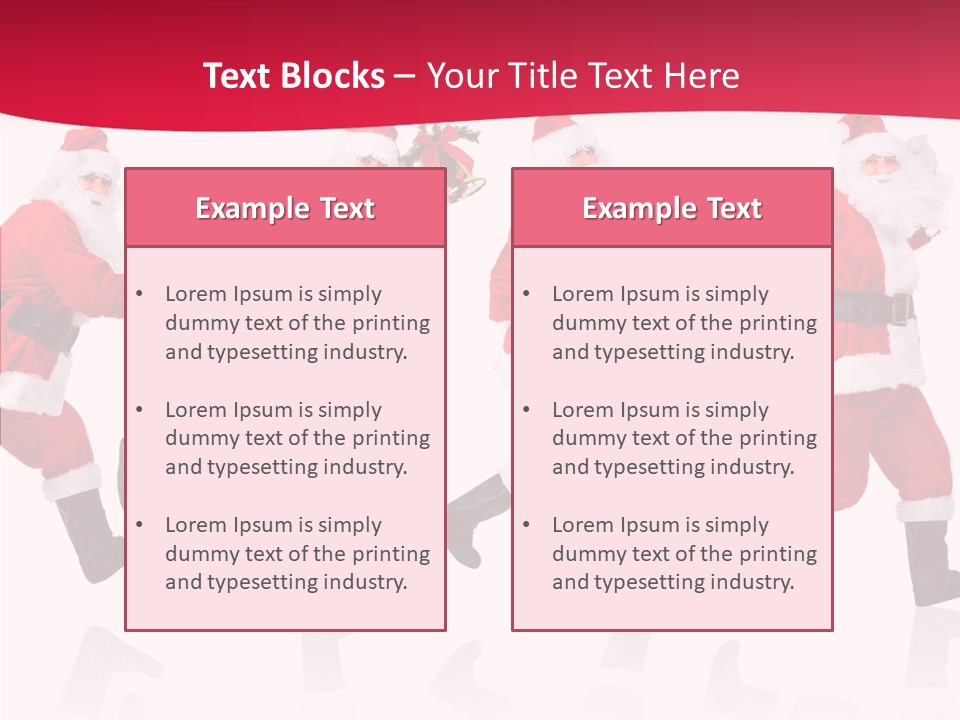 Isolate Santa Clock PowerPoint Template