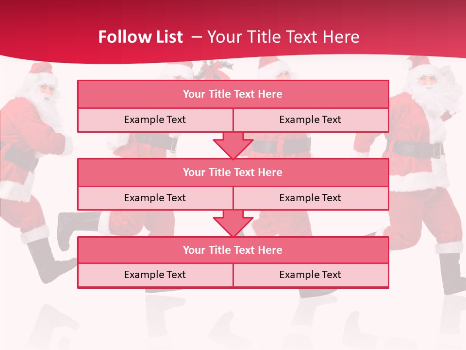 Isolate Santa Clock PowerPoint Template