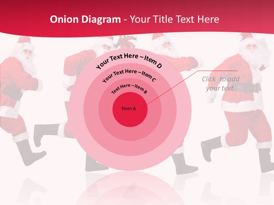 Isolate Santa Clock PowerPoint Template