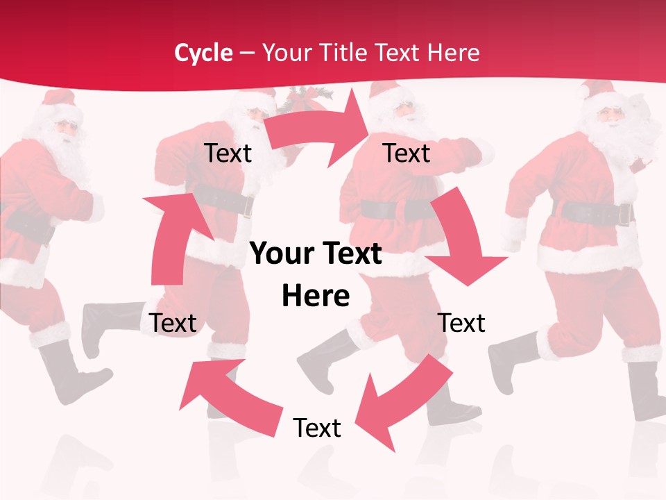 Isolate Santa Clock PowerPoint Template
