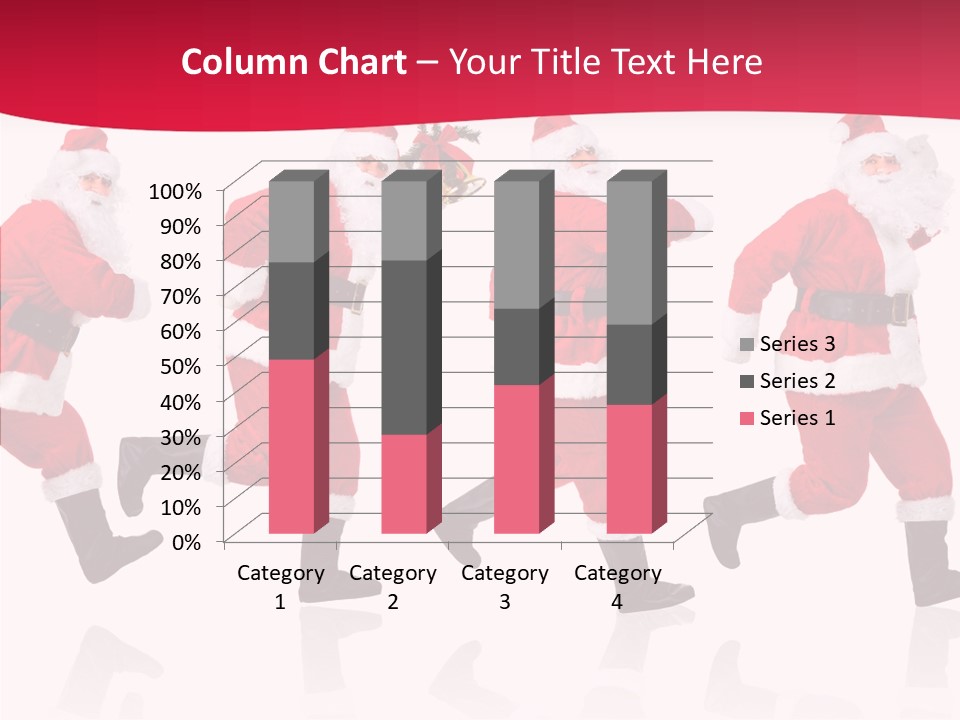 Isolate Santa Clock PowerPoint Template