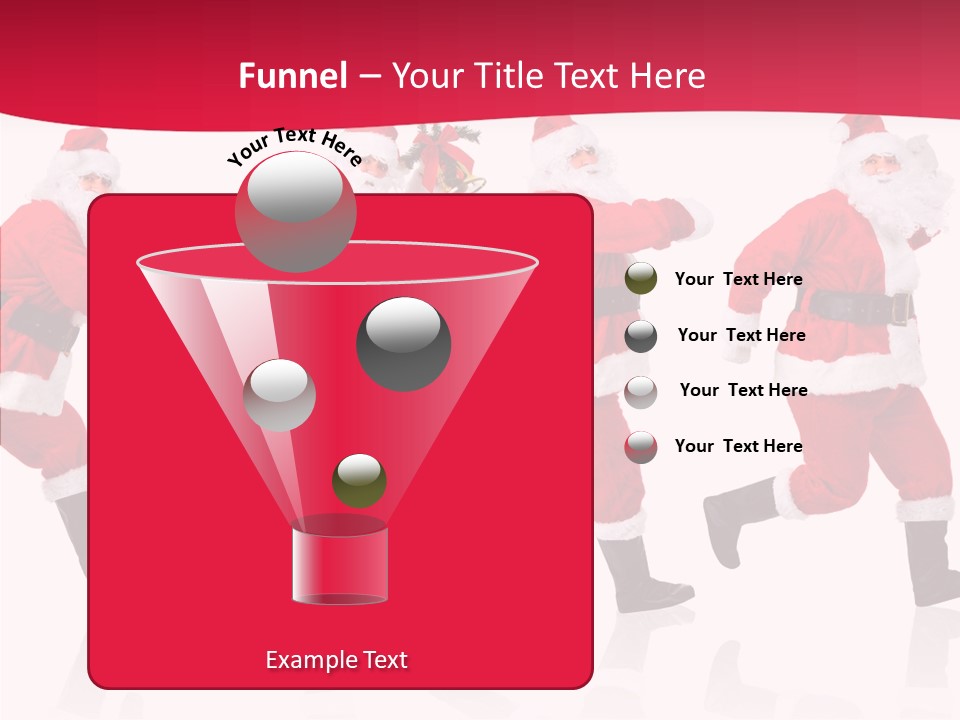 Isolate Santa Clock PowerPoint Template