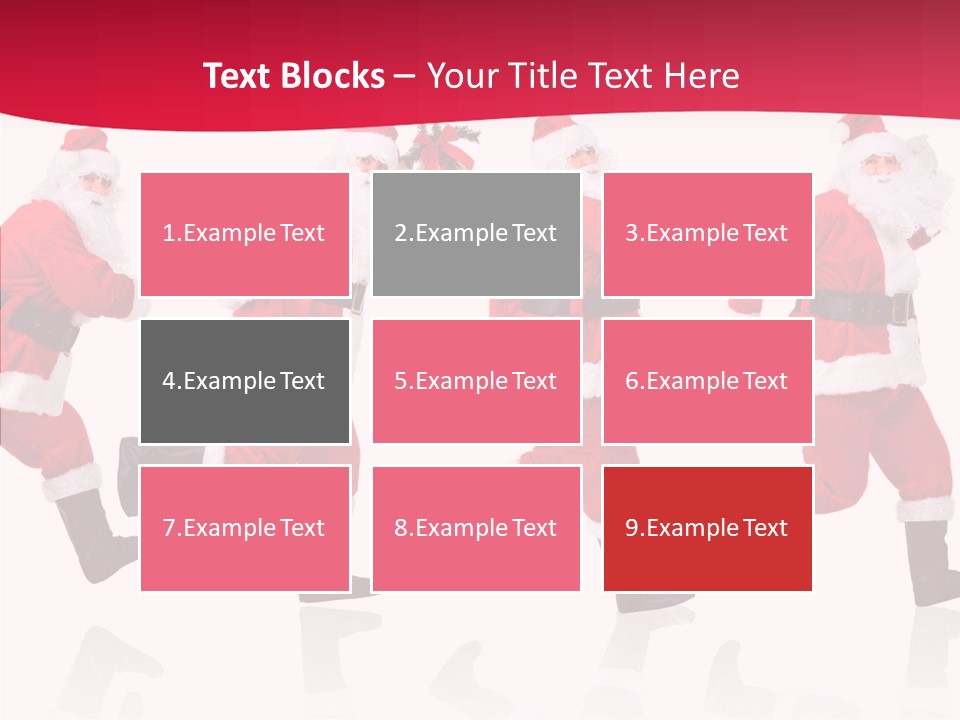 Isolate Santa Clock PowerPoint Template