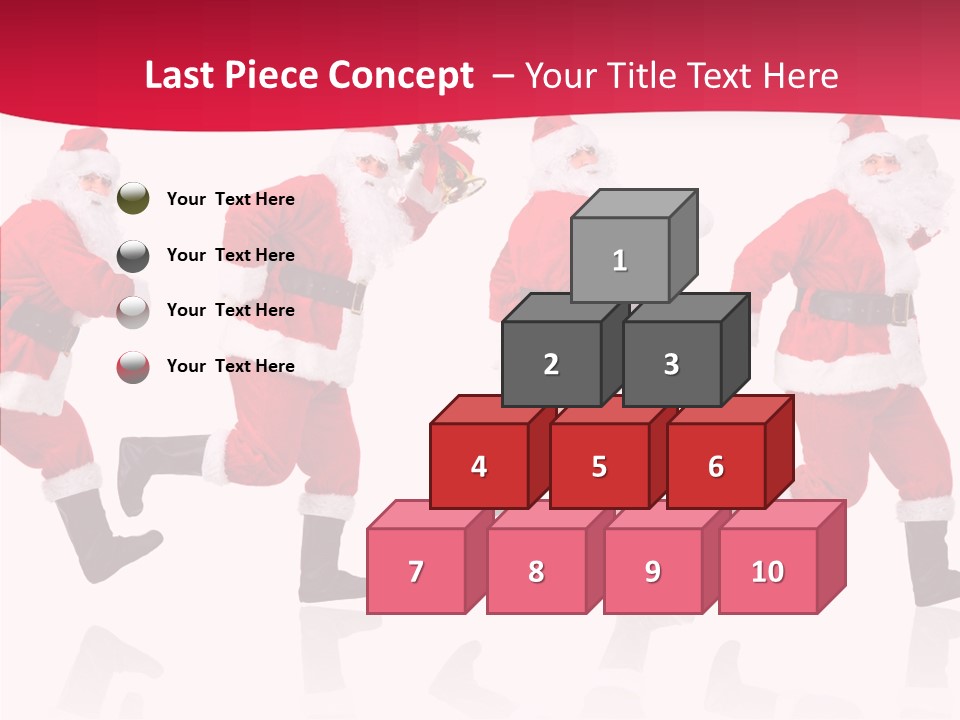 Isolate Santa Clock PowerPoint Template