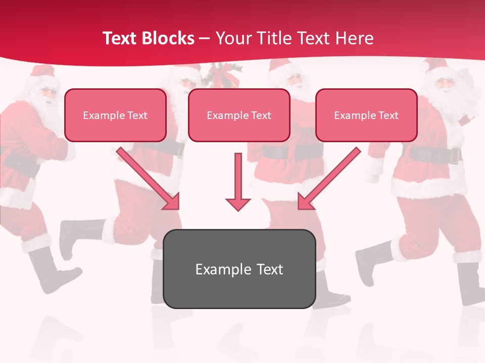 Isolate Santa Clock PowerPoint Template