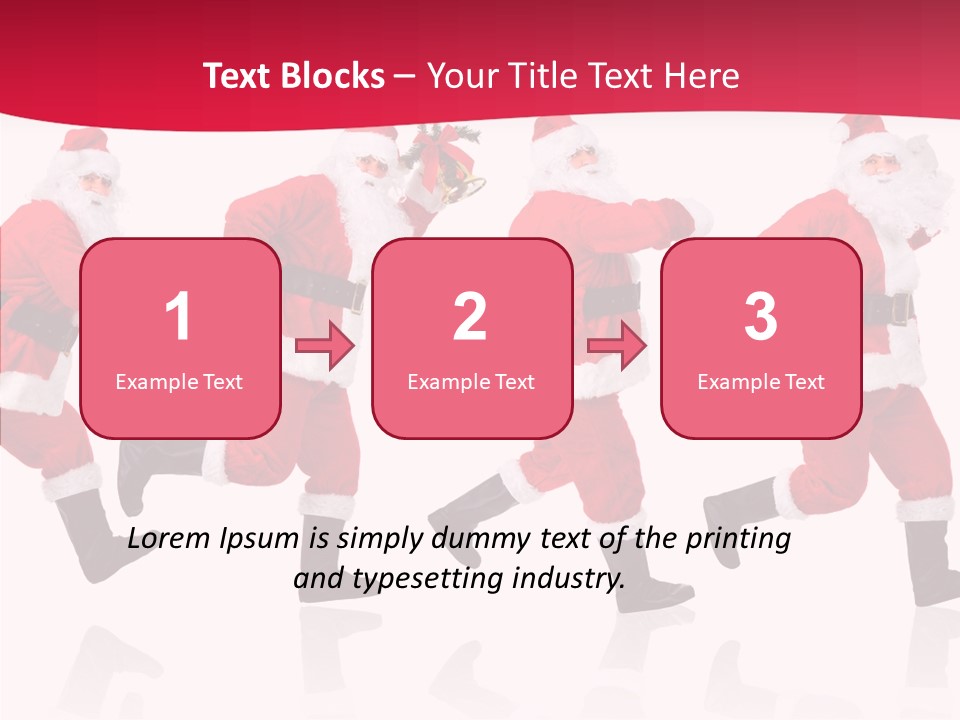 Isolate Santa Clock PowerPoint Template