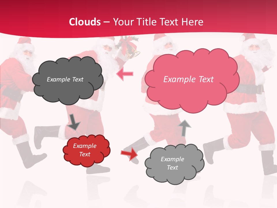 Isolate Santa Clock PowerPoint Template