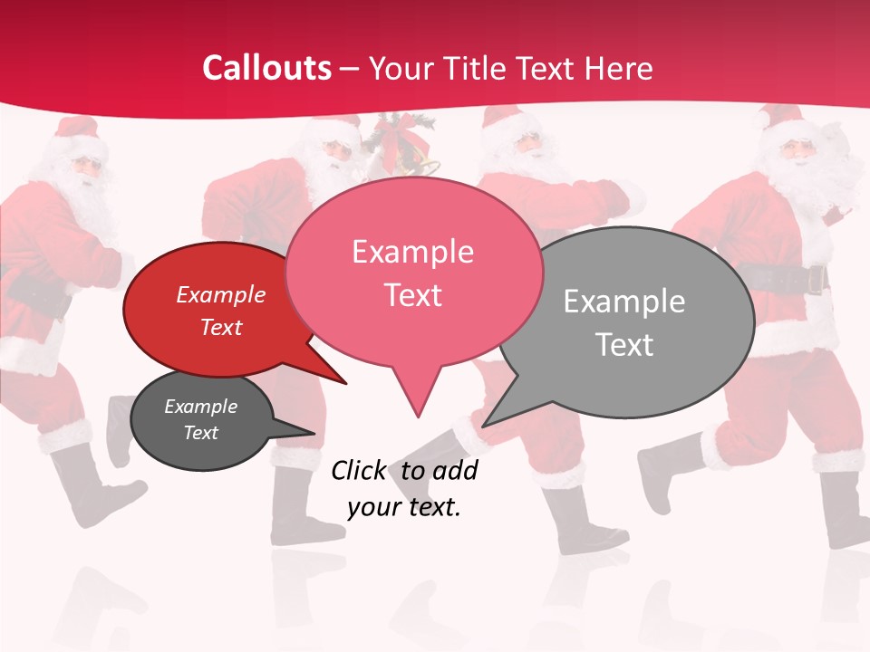 Isolate Santa Clock PowerPoint Template