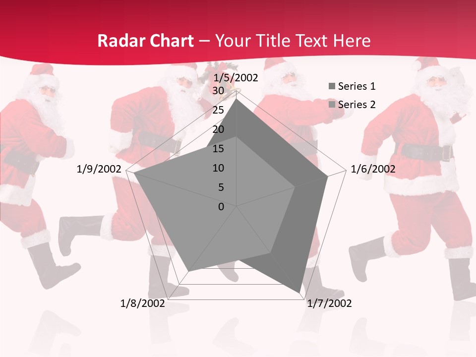 Isolate Santa Clock PowerPoint Template