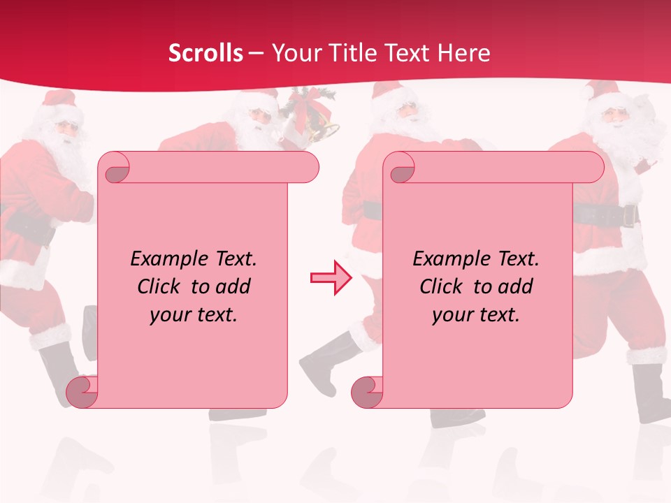 Isolate Santa Clock PowerPoint Template