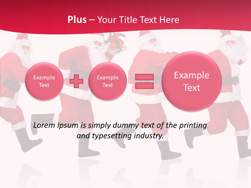 Isolate Santa Clock PowerPoint Template
