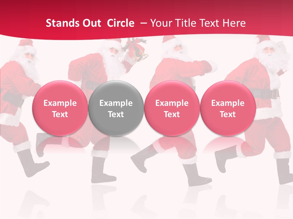 Isolate Santa Clock PowerPoint Template