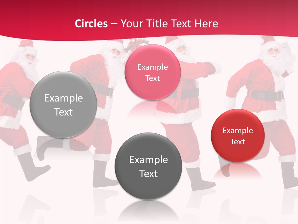 Isolate Santa Clock PowerPoint Template
