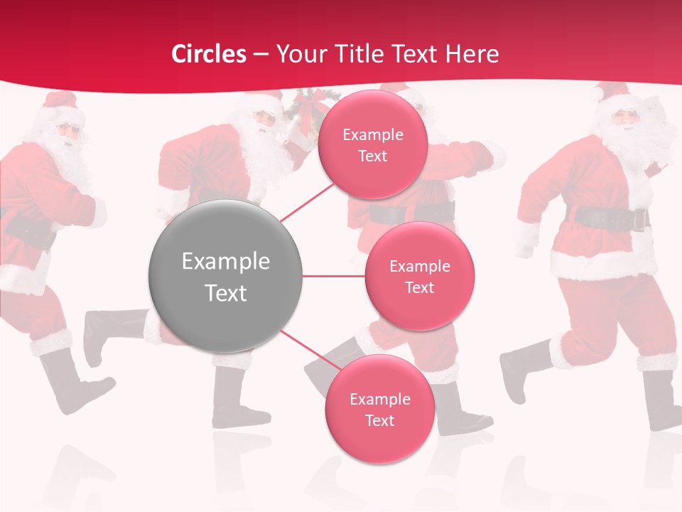 Isolate Santa Clock PowerPoint Template