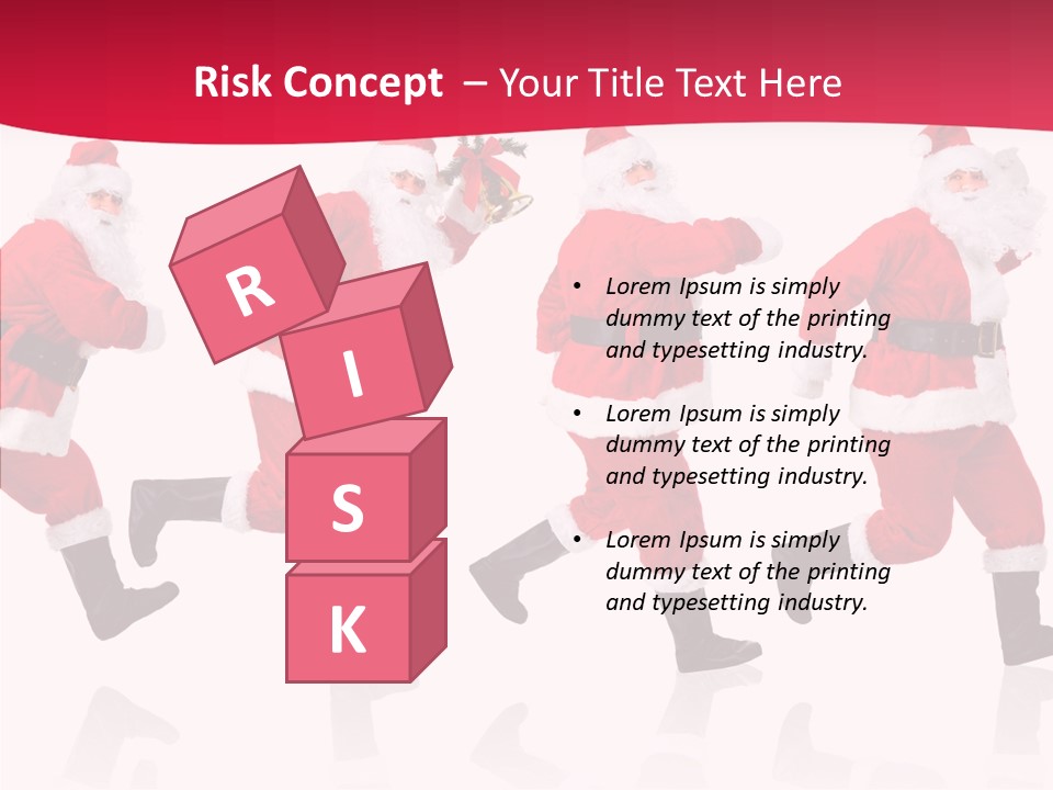 Isolate Santa Clock PowerPoint Template