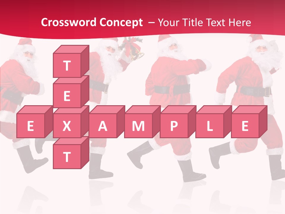 Isolate Santa Clock PowerPoint Template