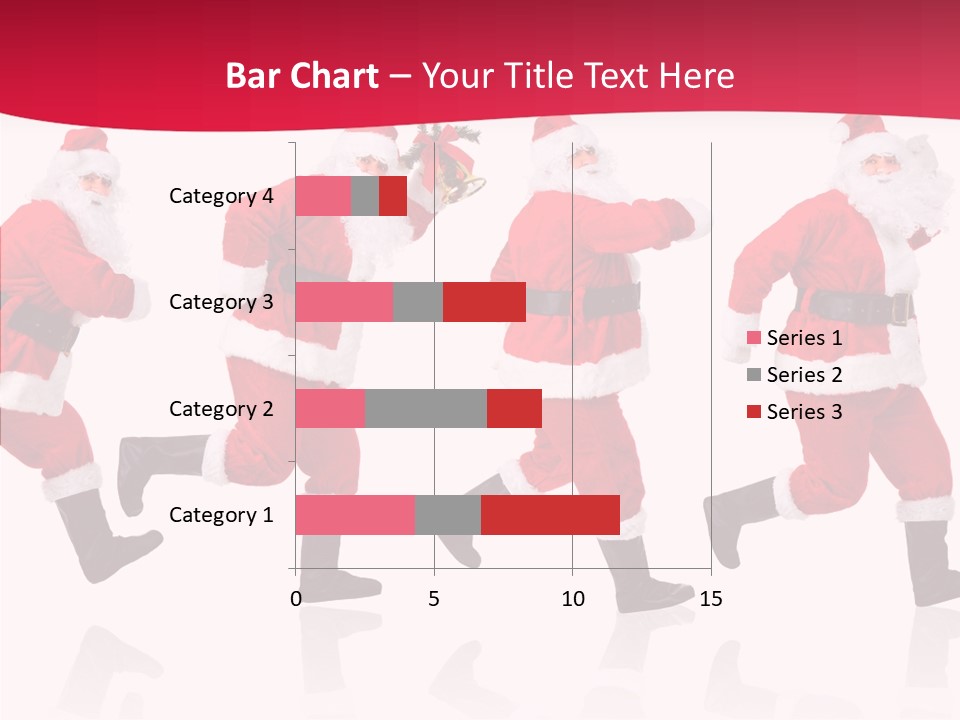 Isolate Santa Clock PowerPoint Template