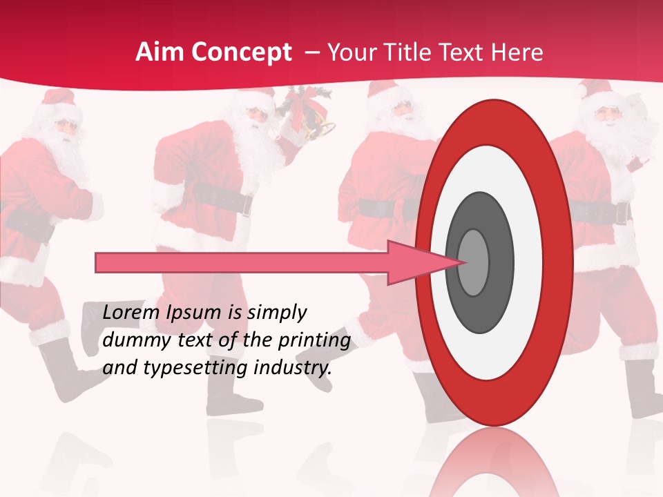Isolate Santa Clock PowerPoint Template