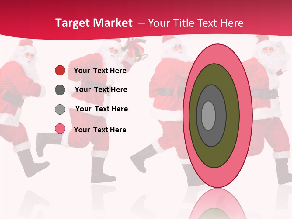 Isolate Santa Clock PowerPoint Template