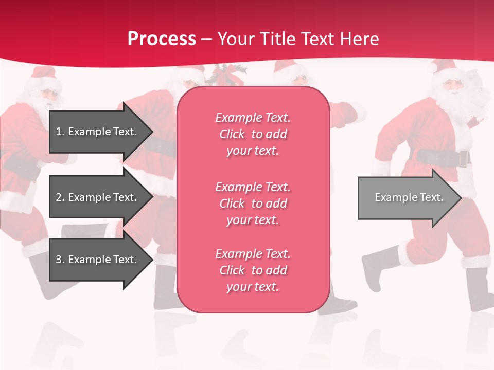 Isolate Santa Clock PowerPoint Template