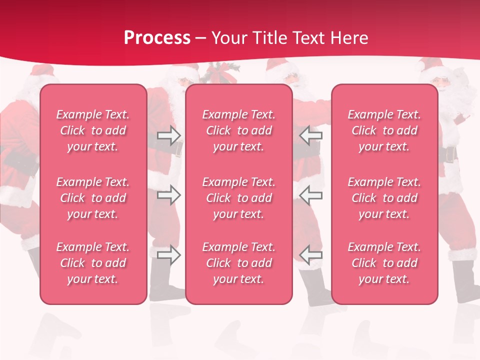 Isolate Santa Clock PowerPoint Template