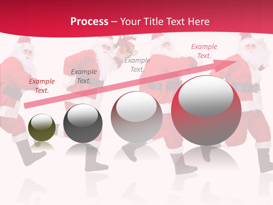 Isolate Santa Clock PowerPoint Template