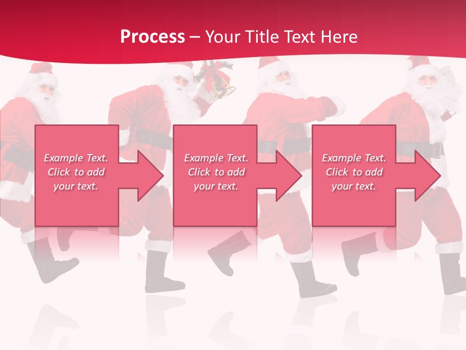 Isolate Santa Clock PowerPoint Template