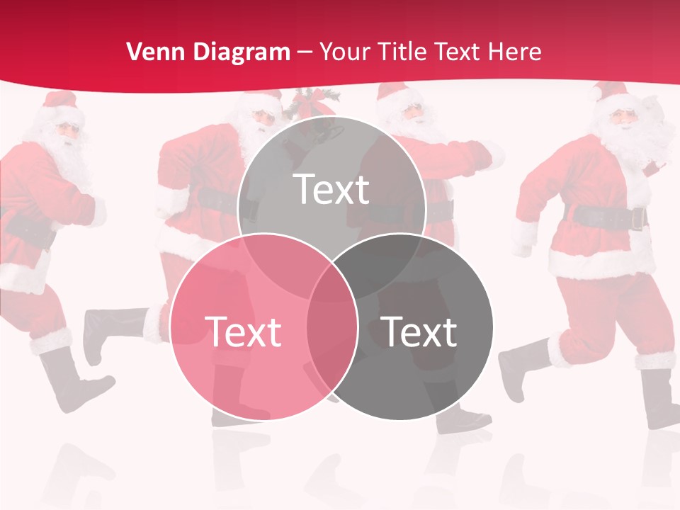Isolate Santa Clock PowerPoint Template