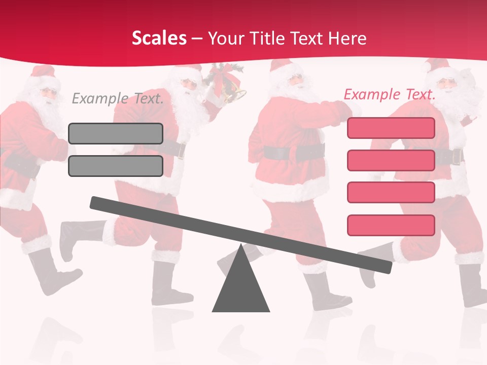 Isolate Santa Clock PowerPoint Template