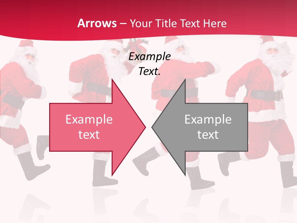 Isolate Santa Clock PowerPoint Template